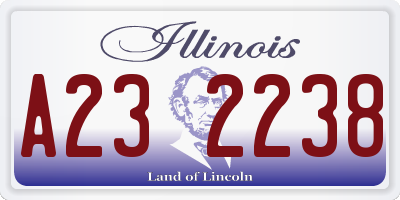 IL license plate A232238