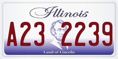 IL license plate A232239