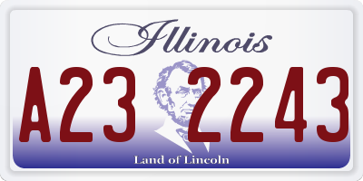 IL license plate A232243