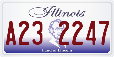 IL license plate A232247