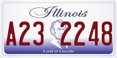 IL license plate A232248