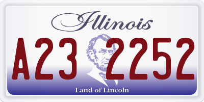 IL license plate A232252