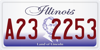 IL license plate A232253