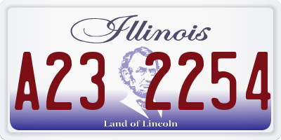 IL license plate A232254