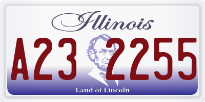 IL license plate A232255