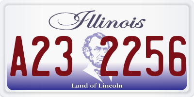 IL license plate A232256