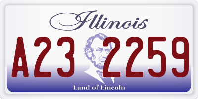 IL license plate A232259