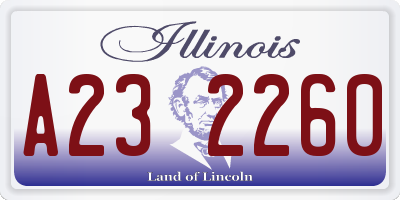 IL license plate A232260
