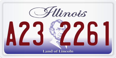 IL license plate A232261