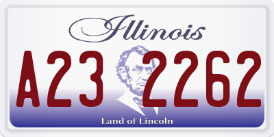 IL license plate A232262