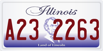 IL license plate A232263