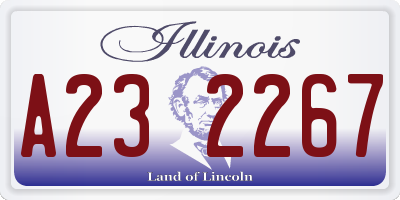 IL license plate A232267