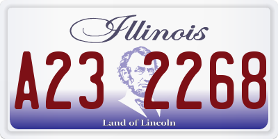 IL license plate A232268