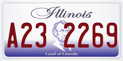 IL license plate A232269