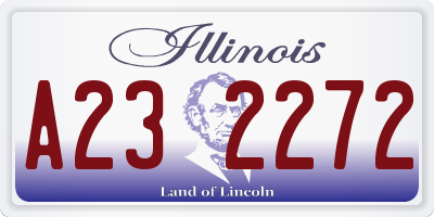IL license plate A232272