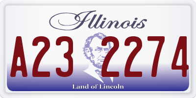 IL license plate A232274