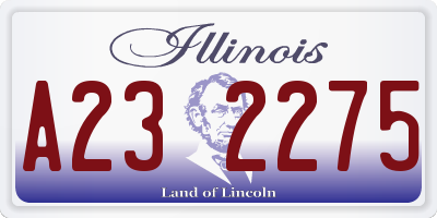 IL license plate A232275