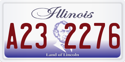 IL license plate A232276