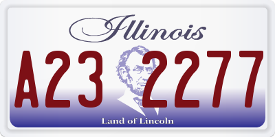 IL license plate A232277