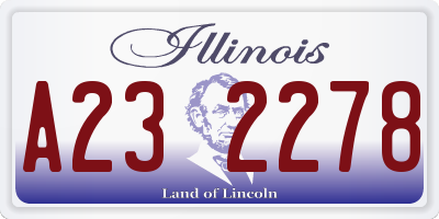 IL license plate A232278