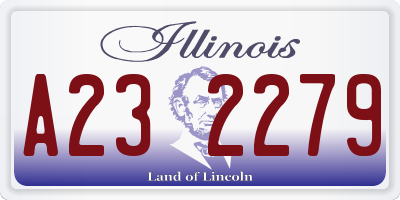 IL license plate A232279