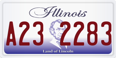 IL license plate A232283