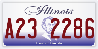 IL license plate A232286