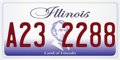 IL license plate A232288