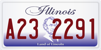 IL license plate A232291