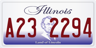 IL license plate A232294