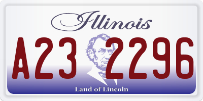 IL license plate A232296