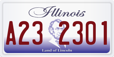 IL license plate A232301