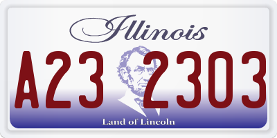 IL license plate A232303