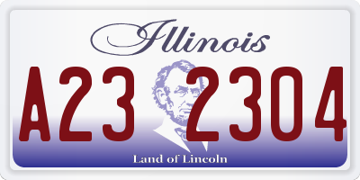 IL license plate A232304