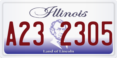 IL license plate A232305