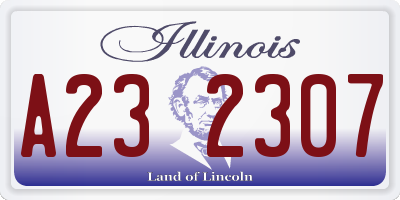 IL license plate A232307