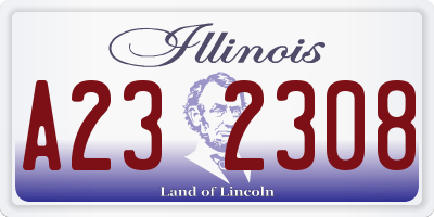 IL license plate A232308