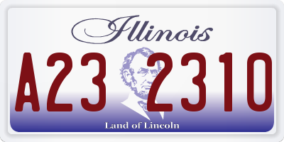 IL license plate A232310