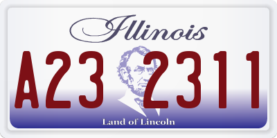 IL license plate A232311