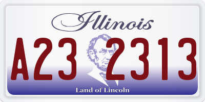 IL license plate A232313