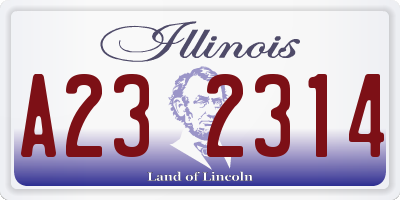 IL license plate A232314