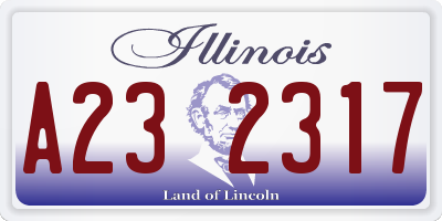 IL license plate A232317