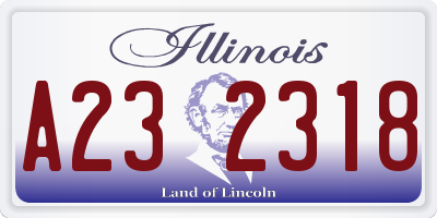 IL license plate A232318
