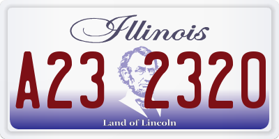 IL license plate A232320