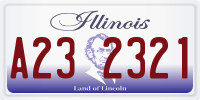 IL license plate A232321