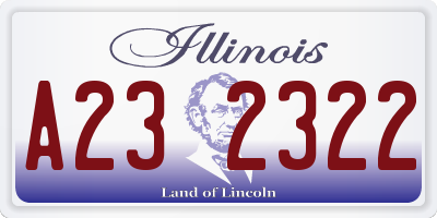IL license plate A232322