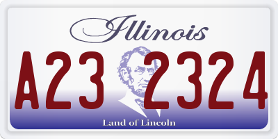 IL license plate A232324