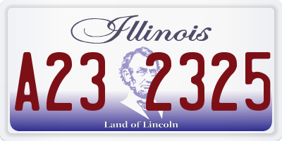 IL license plate A232325