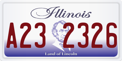 IL license plate A232326