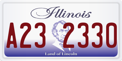 IL license plate A232330